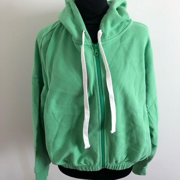 Offline by‎ Aerie Women's Green Zip-Up Hoodie Medium Cozy Cotton Blend NWT - Picture 2 of 9